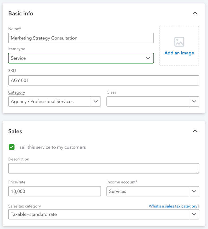 QuickBooks Product Editing